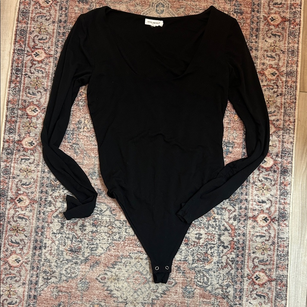 Good American Black Bodysuit